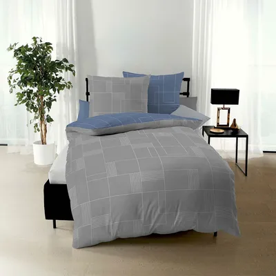 Produktbild von Traumschlaf Mako-Satin Bettwäsche Uptown 240x220 cm + 2x 80x80 cm taube