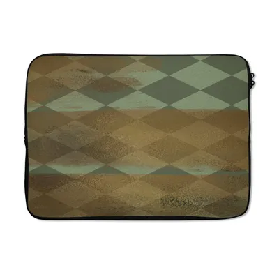 Produktbild von MuchoWow® Laptop Hülle 14 ZollMuster - Grün - Gold - Farbe Laptoptasche - Laptoptasche - Stoßsicher - Schutzhaube
