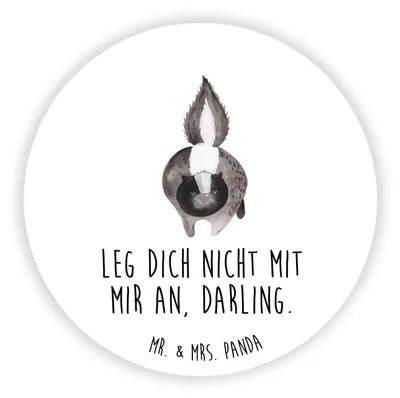 Produktbild von Mr. & Mrs. Panda magnet Stinktier Angriff - Weiß - Geschenk, Drohung, pinnwand, wütend, Raubtier, für kühlschrank, Wildtier, Kühlschrankmagnet, holz, whiteboardmagnet