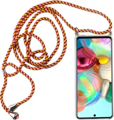 Produktbild von Handykette für Samsung Galaxy A71 - Smartphone Necklace Hülle mit Band - Schnur mit Case zum umhängen in Rot