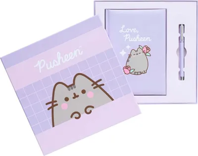 Produktbild von Pusheen, Notizblock A5 mit Stift Moments Kollektion Hardcover, Violett