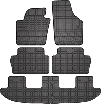 Zdjęcie produktu dla OMAC gumowe dywaniki podłogowe do VW Sharan 2010-2025 gumowe dywaniki samochodowe czarne 6szt