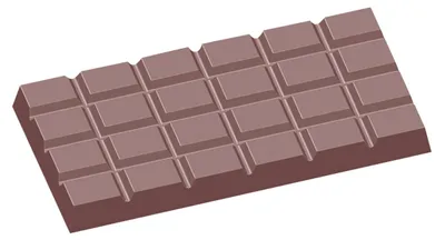 Produktbild von Schokoladenform Pralinenform Tafelform Layout 3x3=9 Mulden CHOCOLATE WORLD