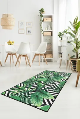Produktbild von Conceptum Hypnose, Tropic- Tropic CHL, Bunt, Teppichläufer, 80 x 200 cm, 50% Samtgewebe / 50% Polyester