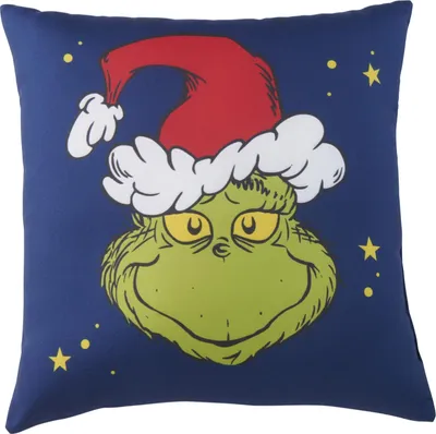 Produktbild von The Grinch Kissen - Plüsch Dekokissen Zierkissen Kopfkissen Blau 30 x 30 cm