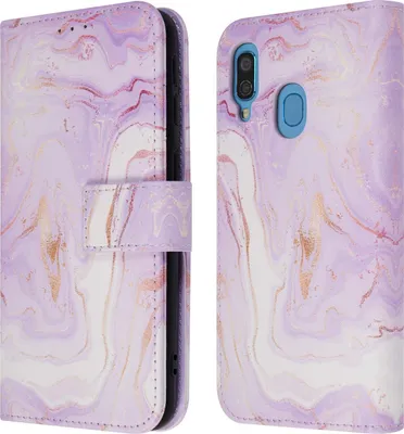Produktbild von imoshion Design Klapphülle Samsung Galaxy A40 - Purple Marble