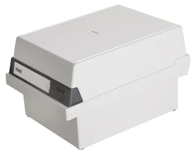 Produktbild von HAN Karteikasten 966-11 DIN A6 quer max. 800Karten PS lichtgrau