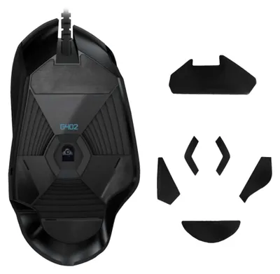 Produktbild von kwmobile Mouse Feet Sticker kompatibel mit Logitech G402 Ersatz Glider - Mausfüße passgenau - Maus Glides in Schwarz