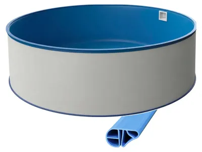 Produktbild von Rund Pool Ø 450 x 120 cm | Grund SET | Poolfolie blau 0,6 mm | Basic Handlauf