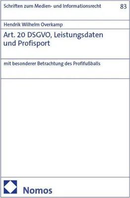 Produktbild von Art. 20 DSGVO, Leistungsdaten und Profisport