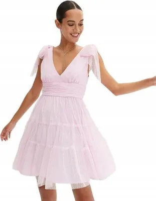 Produktbild von Bonprix Damen rosa Kleid mit Schleifen Größe: 40/42