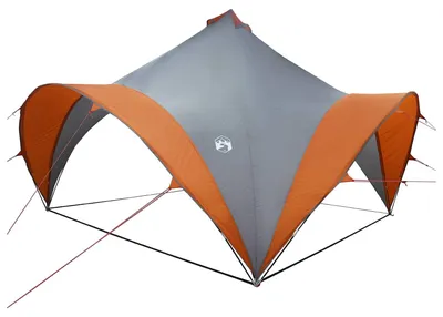 Obrázek produktu pro vidaXL Párty stan se střechou, šedý a oranžový, 400 x 400 x 320 cm