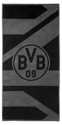 Produktbild von Handtuch Borussia BVB grau/schwarz 50 x 100 cm