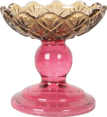 Produktbild von Clayre & Eef Teelichthalter Ø 10x9 cm Gelb Glas