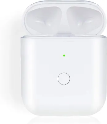 Produktbild von Kabelloses Ladecase Ersatz Kompatibel mit Air Pods 1. und 2. Generation, Repacement Charger Case mit Bluetooth Pairing Sync Taste, Weiß