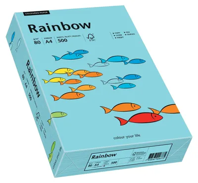 Zdjęcie produktu dla Papier do kopiowania Papyrus Rainbow średni niebieski DIN A4 80g 500 arkuszy