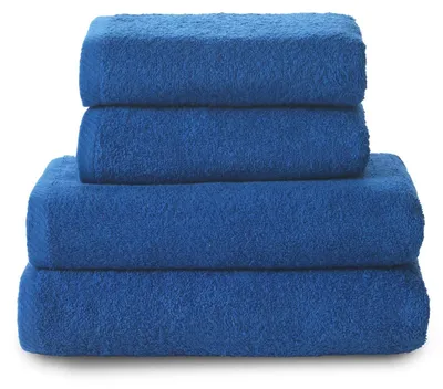 Produktbild von Set aus 4 Badetüchern aus 100% Baumwolle in Blau