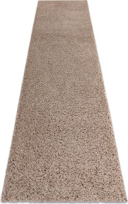 SOFFI shaggy 5cm béžový behúň - do kuchyne, predsiene, chodby, chodby béžová 70x300 cm