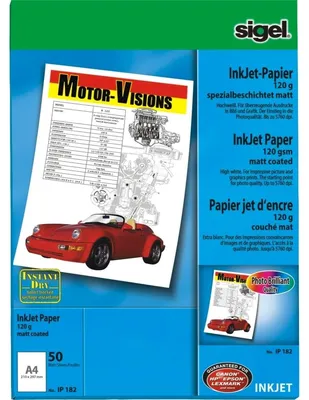 Produktbild von SIGEL IP182 Inkjet Papier Professional, matt, 120 g/m², A4, 50 Blatt