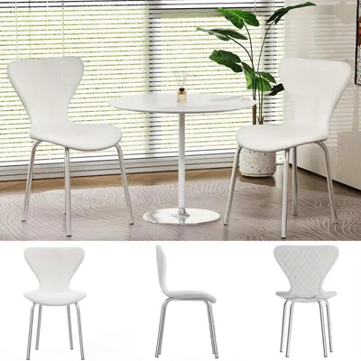 Produktbild von Esszimmerstühle - Stühle - Schalenstühle - Designstühle - Weiße Samtstühle - Ergonomisches Design