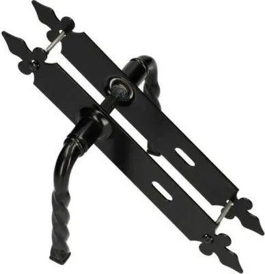Produktbild von KOTARBAU® Türdrücker 72mm BB Türgriff Türbeschlag Türklinke Drückergarnitur Dekorativ Schwarz Universal Innen Außenbereich Schmiedeeisen Rostabweisend