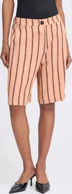 Produktbild von b.young BYJOHANNA Damen Chinoshorts Bermuda kurze Hose Leinenmix regular fit