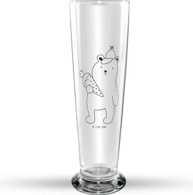 Produktbild von Mr. & Mrs. Panda Bierglas Bär Schultüte - Transparent - Geschenk, Bierbecher, Trinkglas, Bier Glas, Einschulung, Schulbeginn, Glasbecher, Teddy, Schulanfang, Grundschule