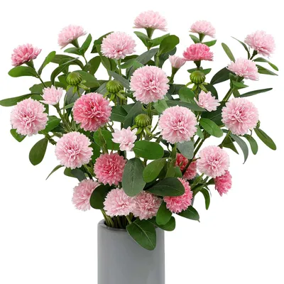 Künstliche Mini-Hortensie, 30 Köpfe, rosa, 43 cm