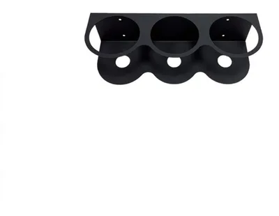 Imagen del producto de INF Montaje de pared para botellas pulverizadoras 3 orificios — Soporte de hierro para baño y cocina