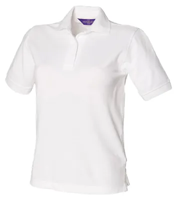 Produktbild von Henbury - "Classic" Poloshirt für Damen, Piqué LT5490 (XL) (Weiß)