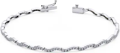 Immagine prodotto di bracciale tennis con diamanti da 1,20 carati in oro bianco 14 carati