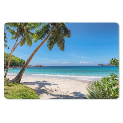Produktbild von MuchoWow® Schreibtischunterlage Strand - Meer - Palmen - Sonne 60x40 cm - XXL Mauspad - Großes Mauspad