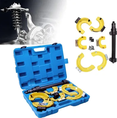 Image de ACXIN Tendeur de ressort universel Jeu de tendeurs de ressort pour systèmes d'amortisseurs McPherson Jeu avec bottes en caoutchouc Auto Tuning Tendeur de ressort automobile, mallette de transport rouge incluse