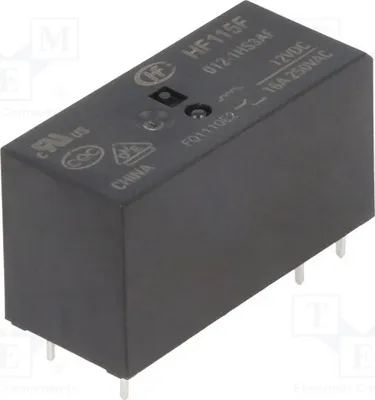 Produktbild von 1x Relais: elektromagnetisch  USpule : 12VDC  16A/250VAC HF115F/012-1HS3AF Elektro