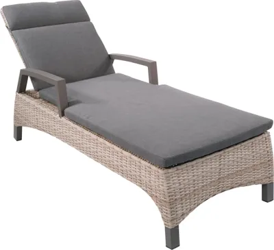 Obrázek produktu pro Lehátko - 162x70x101 cm - Béžový hliník - Taupe proutí