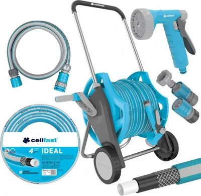 Immagine prodotto di Cellfast Ideal 55-063 - Set di tubi da giardino (3/4", 30 m, pistola a spruzzo a 6 funzioni, 2 attacchi rapidi)