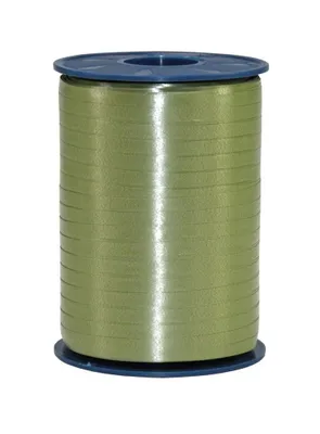 Produktbild von Präsent Band AMERICA Olive, 250m x 10mm, Ringelband, Kräuselband, Geschenkband, Weihnachten, Ostern, Geburtstag, Geschenke