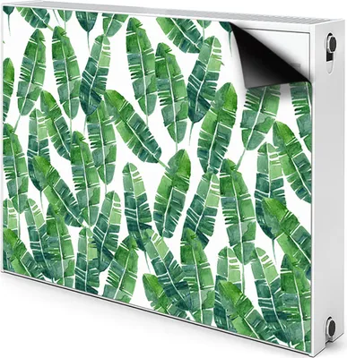 Produktbild von Magnet Heizkörperabdeckung Heizkörperverkleidung Verkleidung Abdeckung 80x60 cm  - Exotische Blätter