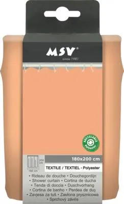 Produktbild von Duschvorhang MSV 180 x 200 cm pfirsich
