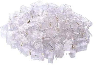 Productafbeelding van RJ-45 Connector 100 Stuks 8P8C voor Ethernet LAN CAT 5E