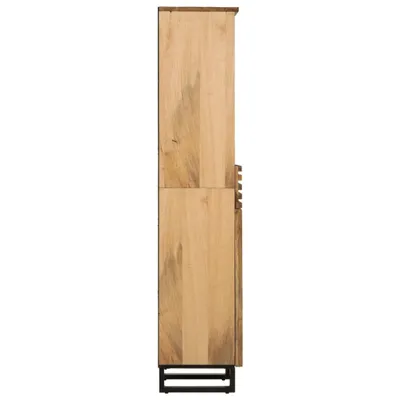Image de vidaXL Buffet 38x34x160 cm Bois de manguier massif rugueux