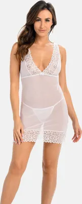 Immagine prodotto di Camicia da notte Teyli da donna con scollo in pizzo Eccellente Donna 2128 bianco S/M