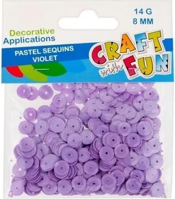 Produktbild von Pastellfarbene Pailletten 8mm lila