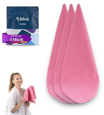 Productafbeelding van Microvezeldoeken Set van 3 - 42x42 cm - Streepvrij en Pluisvrij - Herbruikbare Poetsdoeken voor Ramen, Spiegels, Keuken en Auto