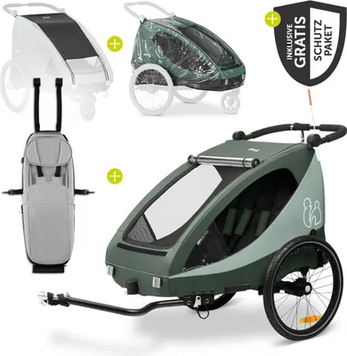 Produktbild von Hauck 2in1 Fahrradanhänger Sparset Dryk Duo