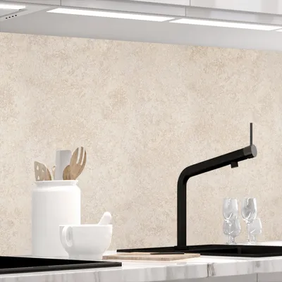 Produktbild von Küchenrückwand selbstklebend Matt-Optik - SANDSTEIN TRAVERTIN - 1.8mm, versteift, alle Untergründe, Hart PET Material, PREMIUM 60 x 80cm