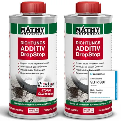 Produktbild von MATHY-DropStop Dichtungs-Additiv 2 x 250 ml - Öl-Additiv gegen Ölverlust