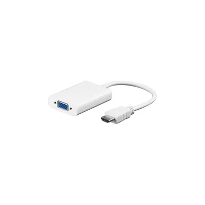 Produktbild von HDMI > VGA Adapter, + 3,5mm Stereo (weiß, vernickelt)