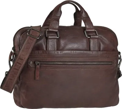 Produktbild von Greenburry Vintage Washed Aktentasche Leder 38 cm Laptopfach