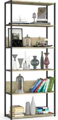 Image de Akord Armoire Industrielle Noir/Chêne Artisan 80X32X192